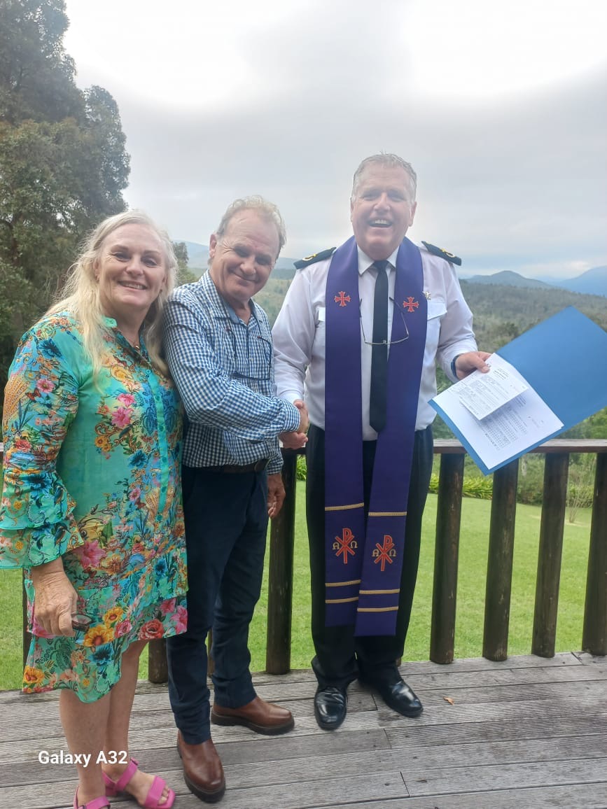 Wedding ceremony by Dr. Gerrit Rademeyer in Citrusdal